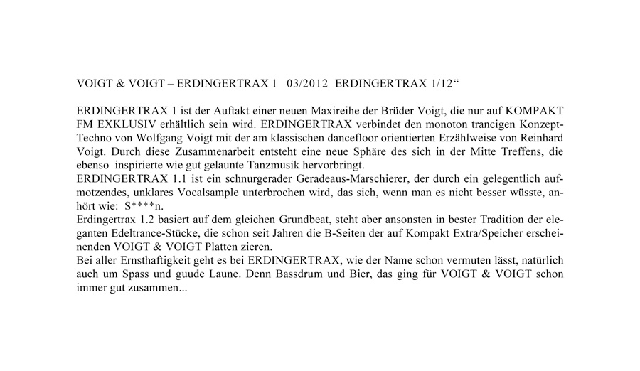 VOIGT & VOIGT Infotext