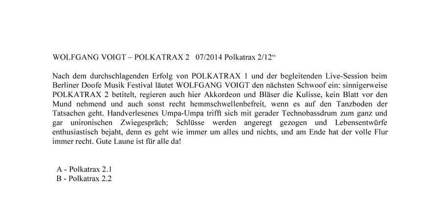 Polkatrax 2 Infotext