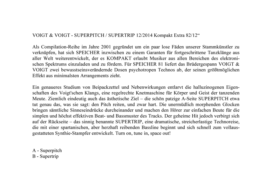 VOIGT & VOIGT Infotext