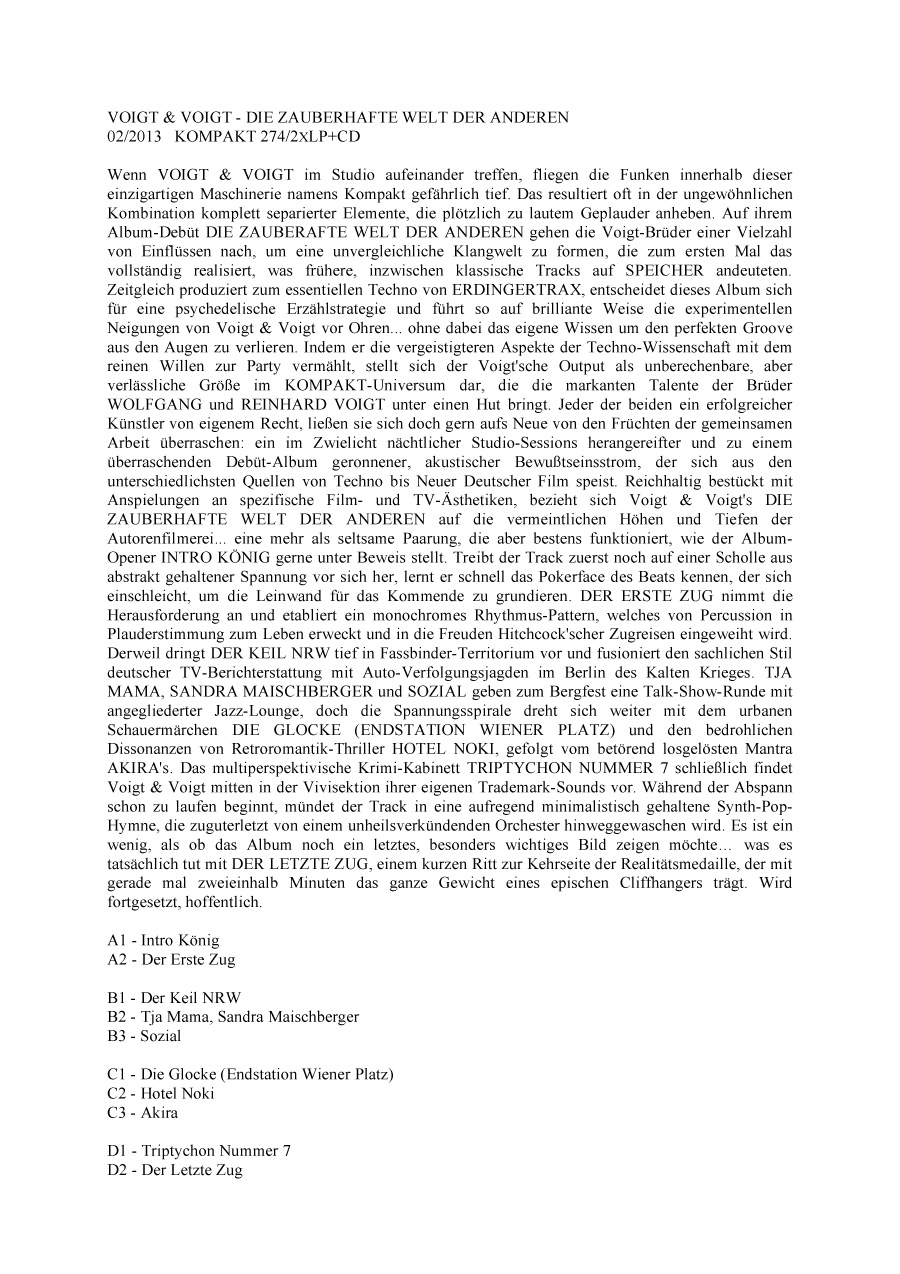 VOIGT & VOIGT Infotext