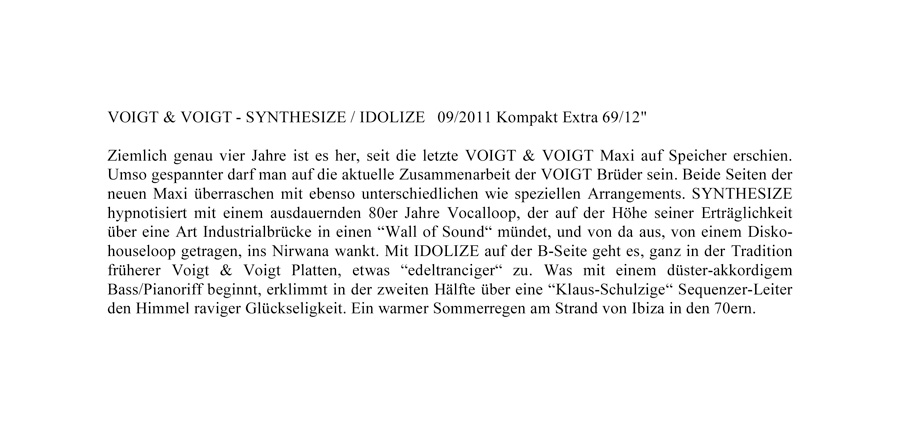 VOIGT & VOIGT Infotext