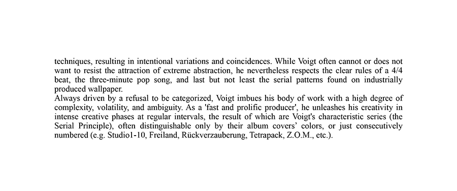 Wolfgang Voigt Biography