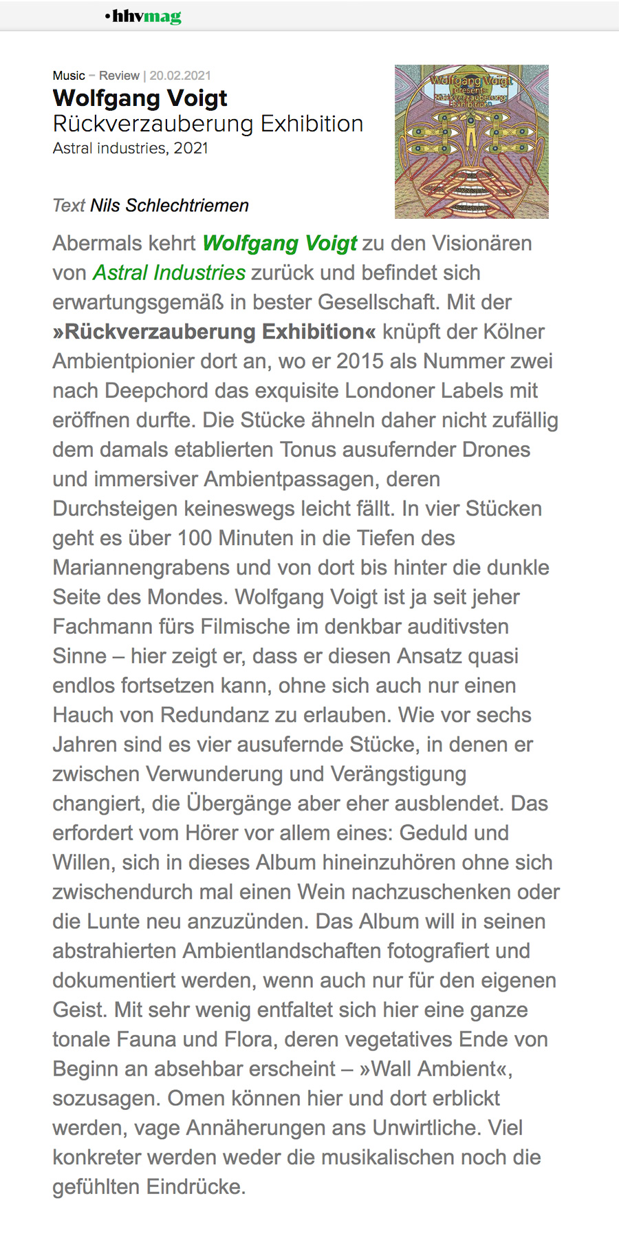 Rueckverzauberung exhibition